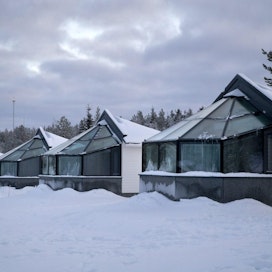 Hotel Santa Clausin lasi-igluja Napapiirillä Rovaniemellä 5. tammikuuta.