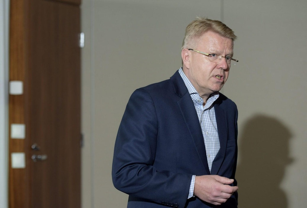 Jyri Häkämies piti kuuluisan puheensa Washingtonissa 2007. LEHTIKUVA / HEIKKI SAUKKOMAA