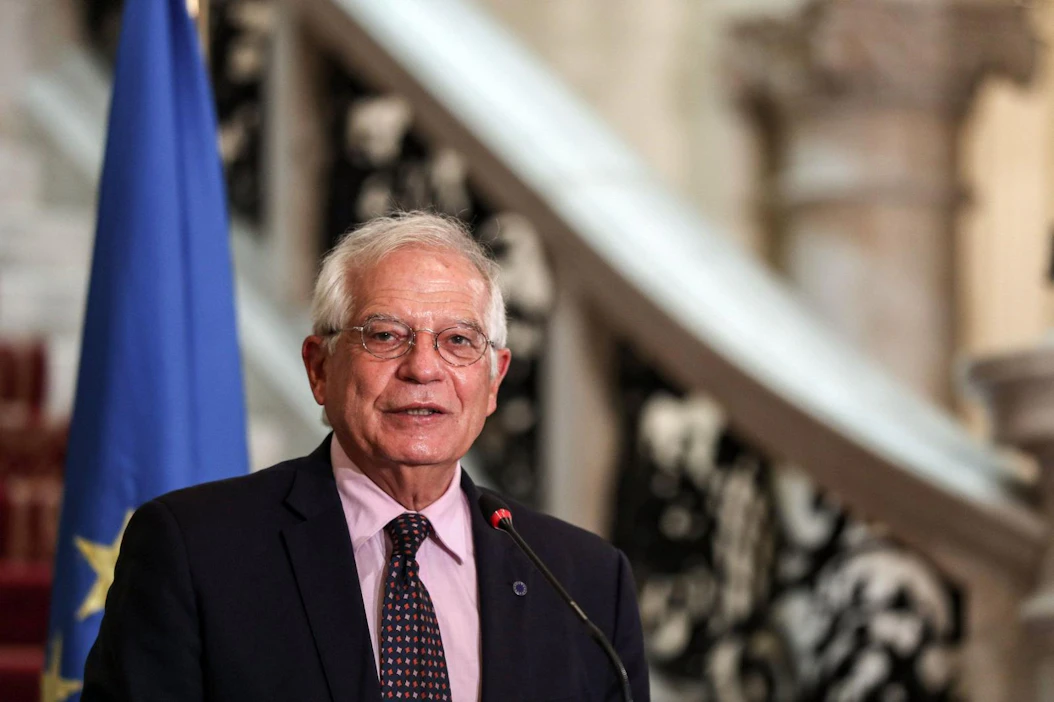 EU:n ulkosuhteista vastaava Josep Borrell painotti ennen ulkoministerikokousta, että EU tukee valkovenäläisten oikeutta vapaisiin ja oikeudenmukaisiin vaaleihin. LEHTIKUVA/AFP