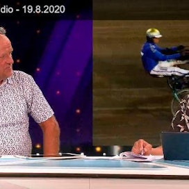 Tuttu parivaljakko Kari Lähdekorpi ja Riku Niittynen palaa analysoimaan Ruotsin raveja lauantaina. Kuvakaappaus on TotoTV:n lähetyksestä 19.8.