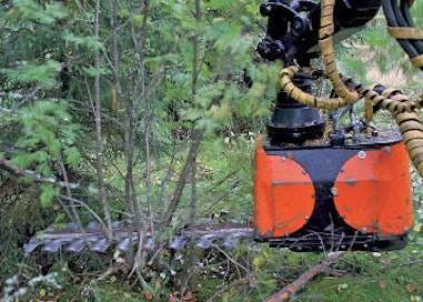 MenSe-raivauspää oli esittelyssä jo edellisessä Metkossa ja sittemmin Elmiassa. Nyt laite on valmis myyntiin. Edestakaista sormikkoterää käyttää hydraulimoottori. Rotaattorilla varustetulla raivauspäällä risukkoa voi terän kaksipuolisuudesta johtuen katkoa mistä suunnasta tahansa, jopa karsia oksia pystypuista. Asennus puomistoon sisältää sovitteen ja siihen liittyvän hydraulisylinterin taittopuomin päälle. Se pitää kulma-anturin ohjaamana terän aina vaaka-asennossa puomiston asennosta riippumatta. Sormiväliköihin mahtuu maksimissaan 8- senttisiä puita. Näytöksessä yksittäinen 7,5 sentin paksuinen koivu katkesi leikiten. Pensaikoissa pieni ongelma näyttää olevan se, että puut jäävät kaatuessaan konkeloon, jolloin niitä joutuu siirtelemään tai katkaisemaan useampaan kertaan, jotta pääsisi käsiksi seuraaviin pystypuihin. Laite asennussarjoineen maksaa 16 000 €  + alv. Valmistaja ja myyjä on MenSe Oy Taavetista. (JV)