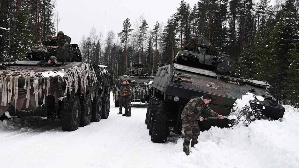Yhdysvaltain Euroopan joukkojen kansainväliseen Saber Strike 2022 -harjoituksen teemana on ilmatorjunnan yhteensopivuuden kehittäminen. LEHTIKUVA / AFP