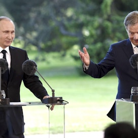 Putin vieraili Suomessa viime vuoden heinäkuussa, kun presidentit tapasivat Kultarannassa. Kuva: Lehtikuva / Jussi Nukari