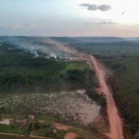 Amazonin metsäpalot ovat olleet tänä vuonna poikkeuksellisen voimakkaita. Lehtikuva/AFP