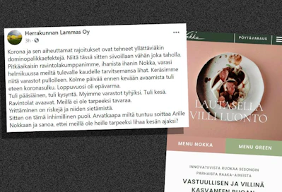 Herrakunnan Lammas Oy julkaisi tilanteesta Facebook-päivityksen keskiviikkona.