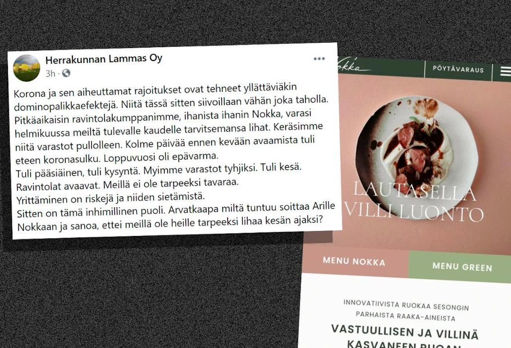 Herrakunnan Lammas Oy julkaisi tilanteesta Facebook-päivityksen keskiviikkona.