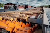 Suomenselän metsien mäntytukkeja virtaa kiihtyvällä vauhdilla Keitele Groupin Alajärven-sahalle.