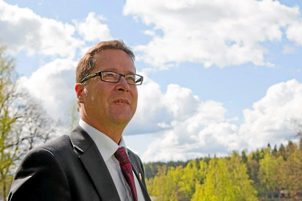 Metsähallituksen 150-vuotisjuhlat Aulangolla. Metsähallituksen pääjohtaja Jyrki Kangas.