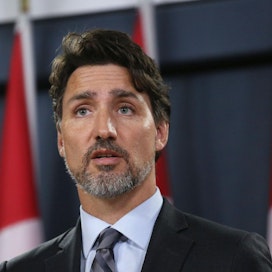 Kanadan pääministeri Justin Trudeau syytti osin jännitteiden kiristymisestä naapurimaa Yhdysvaltoja. LEHTIKUVA / AFP