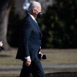 Yhdysvaltain presidentin Joe Bidenin ja tämän venäläiskollegan Vladimir Putinin on määrä keskustella puhelimitse Ukrainan kriisistä tänään.  LEHTIKUVA / AFP