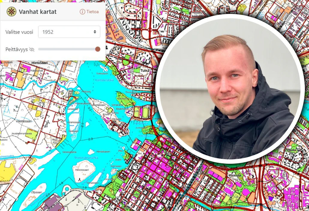 Mikko Kutilainen on kehittänyt palvelun Maanmittauslaitoksen Vanhat kartat -arkiston pohjalta.