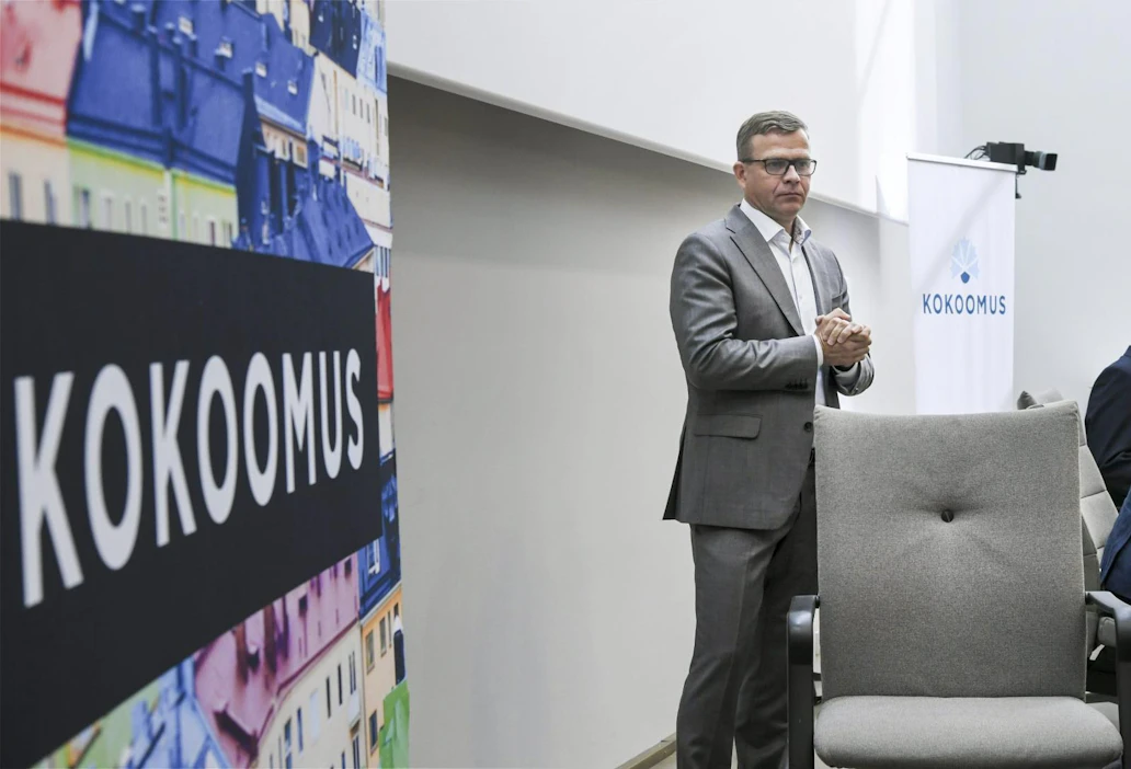 Kokoomuksen puheenjohtaja Petteri Orpo eduskuntaryhmän kesäkokouksessa Helsingissä tänään. LEHTIKUVA / MARKKU ULANDER