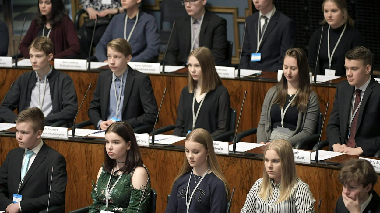 Perjantaiksi 27. maaliskuuta suunniteltu Nuorten parlamentin kokoontuminen perutaan. LEHTIKUVA / Vesa Moilanen