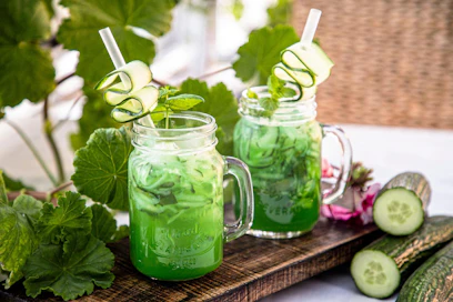 Kurkkumojito on raikas juoma ilman alkoholia. Halutessaan sitä voi terästää rommilla.