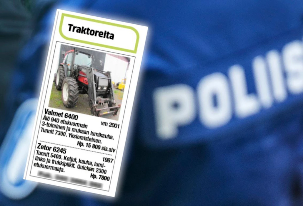 Maaseudun Tulevaisuudessa julkaistiin 13. syyskuuta sekä 16. syyskuuta ilmoitus, jossa kaupattiin punaista vuoden 2001 Valmet 6400-traktoria. Ilmoituksen mukaan traktorista pyydettiin 15 800 euroa.