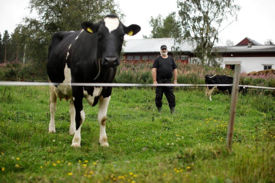 Ari Hautsalo pitää lypsykarjatilaa ja viljelee yli sataa peltohehtaaria Viitasaaren Suovanlahden kylässä.