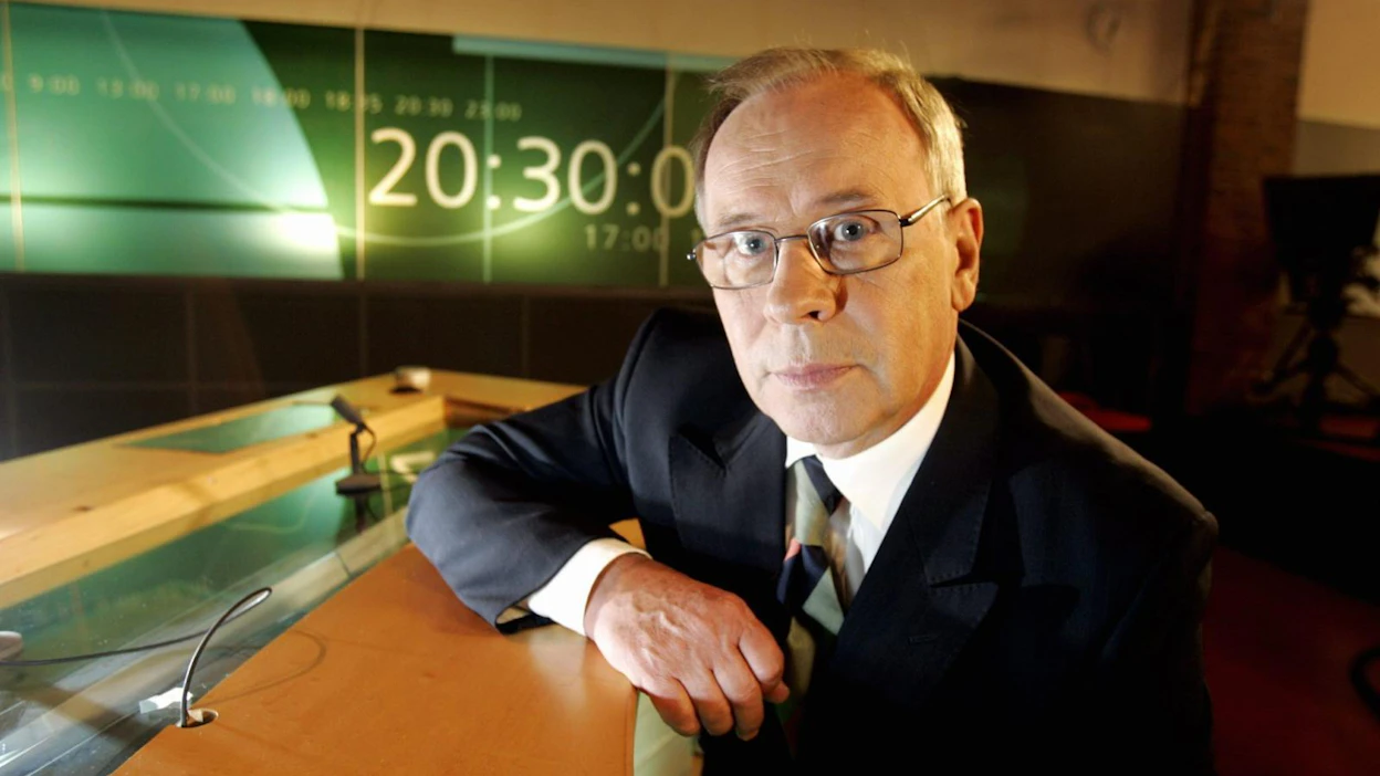 Kari Toivonen aloitti Ylessä vuonna 1966 ja jäi eläkkeelle vuonna 2005. LEHTIKUVA / MARTTI KAINULAINEN