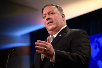 Pompeo sanoi olevansa syvästi huolissaan Valko-Venäjän Kalesnikavaan kohdistamista toimista. Hänen mukaansa Yhdysvallat liittolaisineen harkitsee kohdistettuja pakotteita. Lehtikuva/AFP
