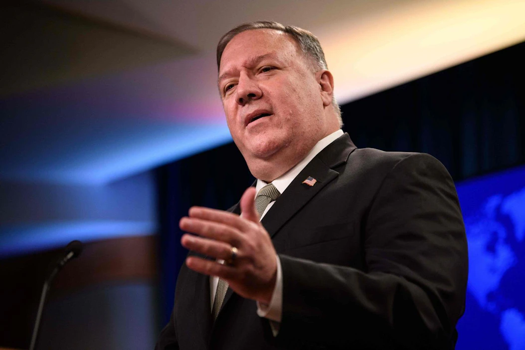 Pompeo sanoi olevansa syvästi huolissaan Valko-Venäjän Kalesnikavaan kohdistamista toimista. Hänen mukaansa Yhdysvallat liittolaisineen harkitsee kohdistettuja pakotteita. Lehtikuva/AFP