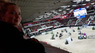 Miisa Pulkkanen osallistui tänä vuonna HIHS:n yleisöstä käsin. Maailmancupin 140-160cm radalla Gregory Wathelet ja Forlap.