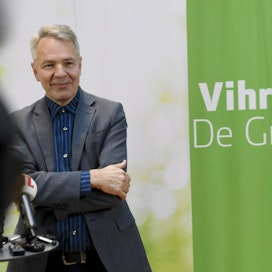 Pekka Haavisto valittiin vihreiden puheenjohtajaksi juuri ennen kyselyn toteuttamista. LEHTIKUVA / MARKKU ULANDER