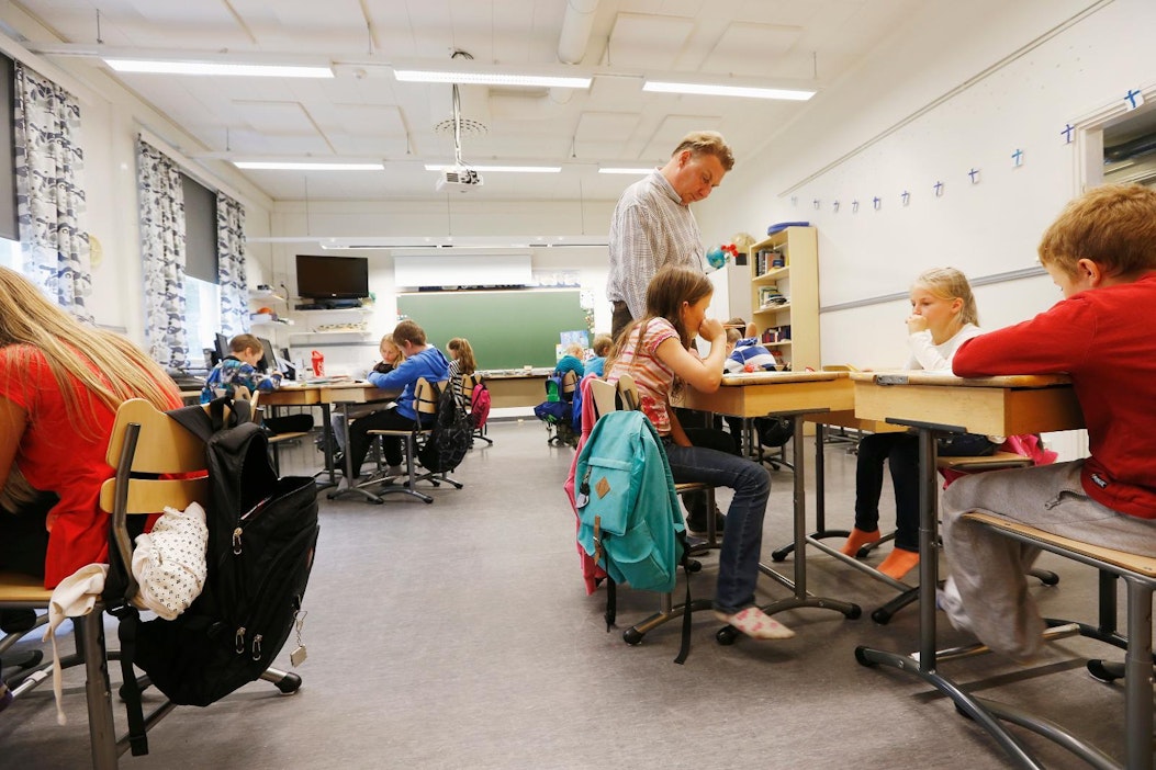 Markkuun koulussa on nyt 27 oppilasta ja kaksi opettajaa.