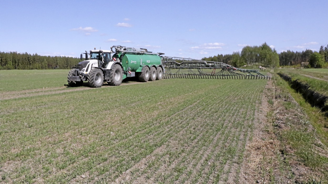 Lietelannan levitys käynnissä. Kuvituskuva.