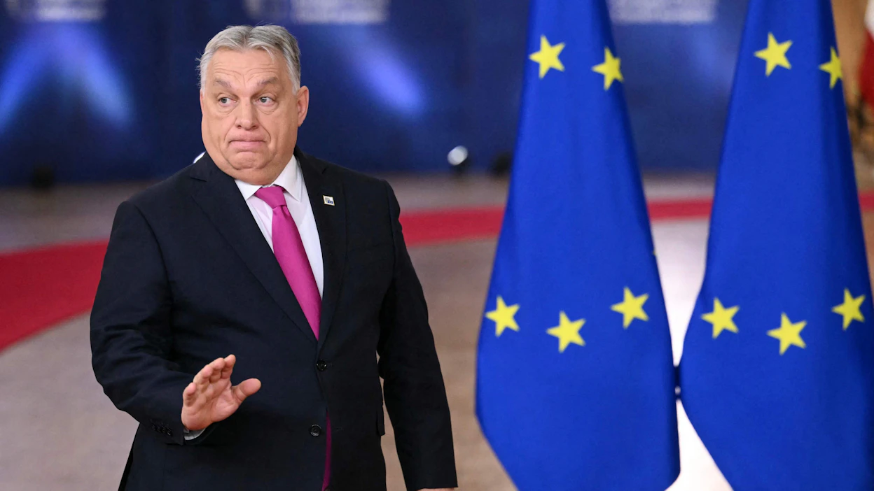 Unkarin pääministeri Viktor Orban on jarruttanut EU:n Venäjän vastaisia päätöksiä. Kuva joulukuulta 2025. AFP / LEHTIKUVA.