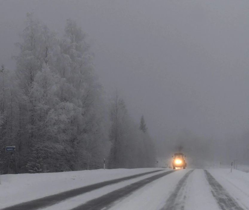Varsinkin Kaakkois-Suomessa ajokeli voi olla erittäin huono. Arkistokuva.