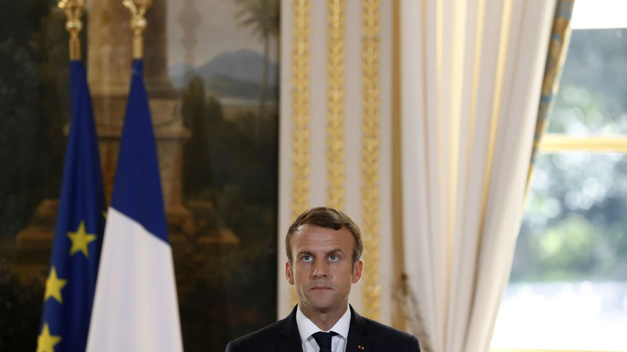 Ranskan presidentti Emmanuel Macron on aiemmin ehdottanut EU:lle yhteistä valtiovarainministeriä ja euroalueen budjettia. LEHTIKUVA/AFP