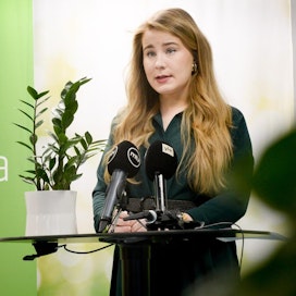 Suomelan mukaan tutkimus- ja kehitysrahoitus on vihreiden keskeinen prioriteetti kevään kehysriihessä. LEHTIKUVA / MIKKO STIG