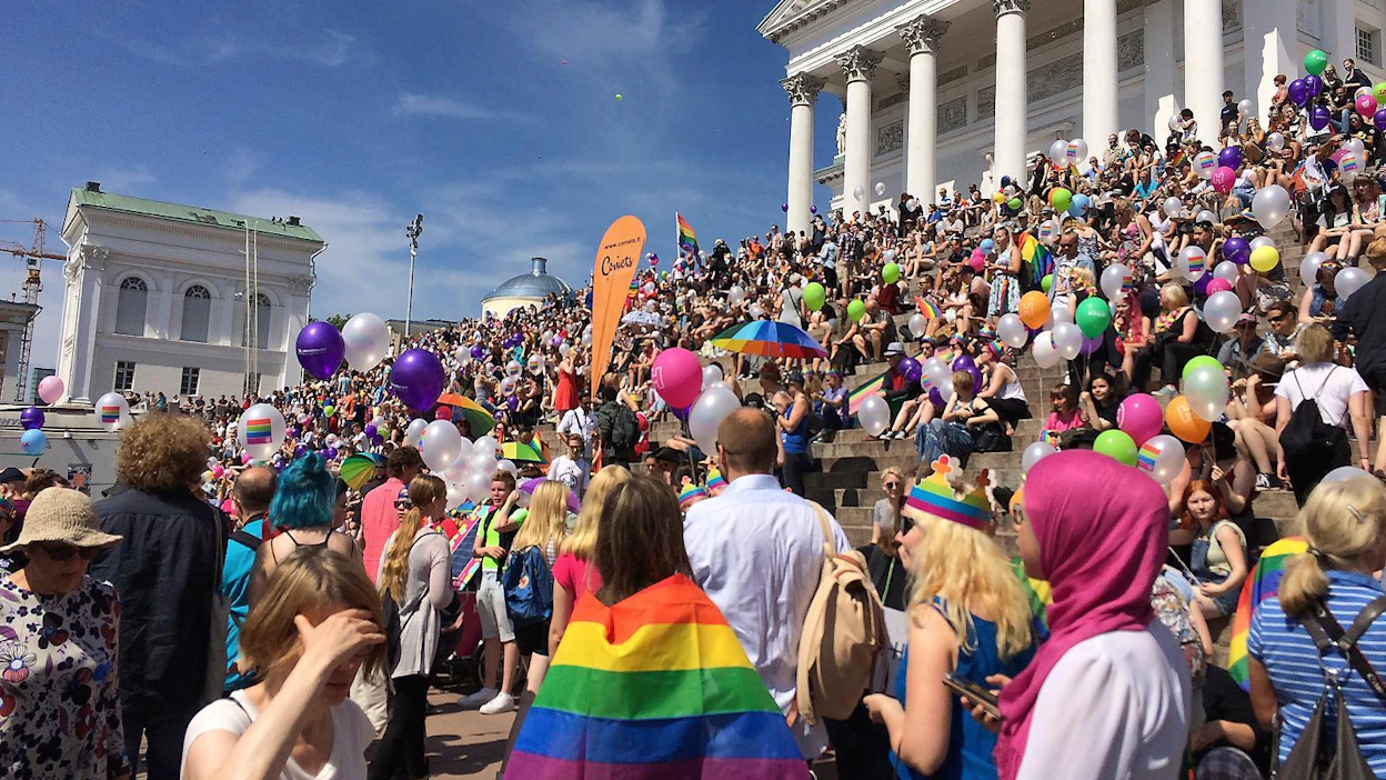 Pride-kulkue lähtee liikkeelle lauantaina kello 13 Senaatintorilta. Kuva on vuodelta 2016.