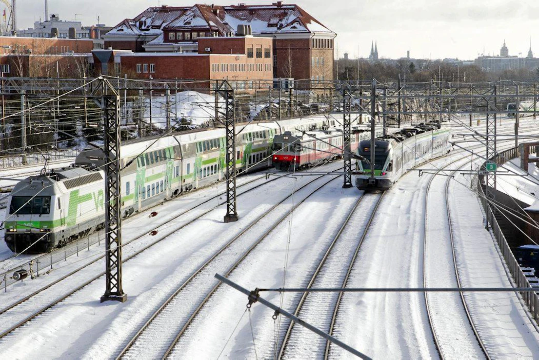 Helsingin Pasilassa oli 6. helmikuuta näinkin talvista, mutta lumi hupeni kuukauden loppua kohti.