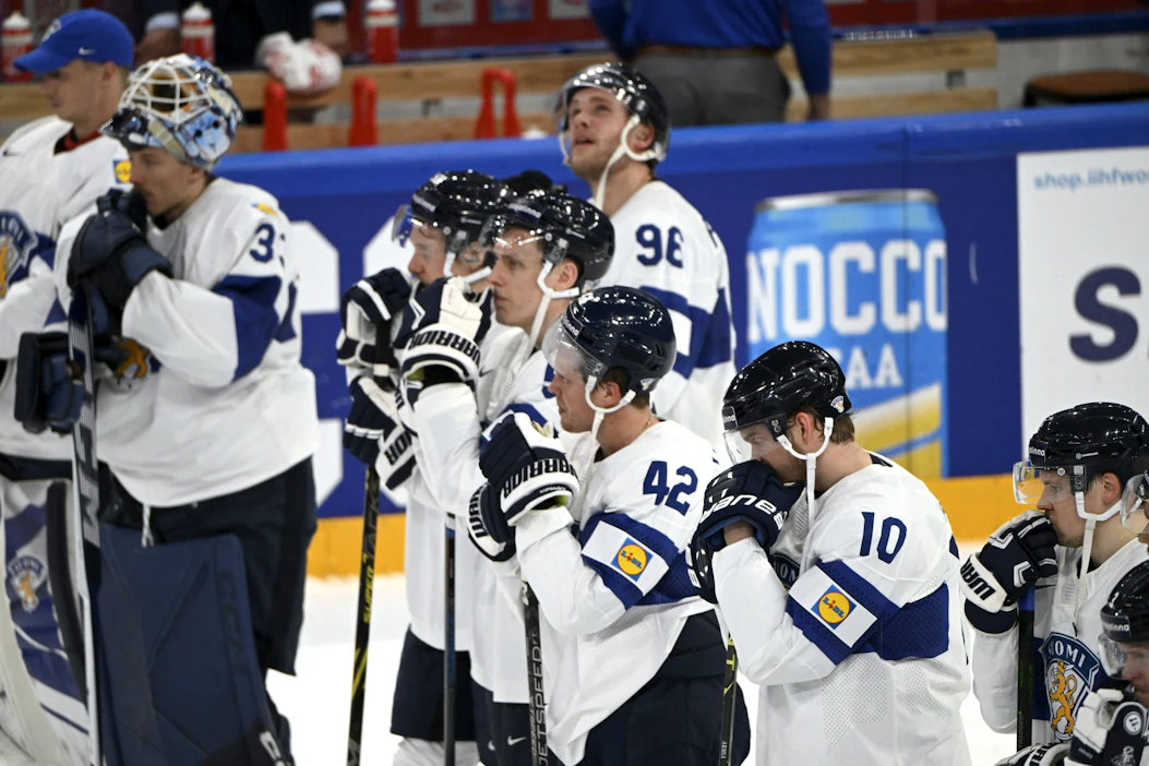Suomen miesten jääkiekkomaajoukkue hävisi MM-kisojen puolivälierissä Kanadalle 1–4. LEHTIKUVA / Jussi Nukari.