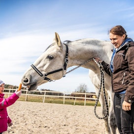 Kaksivuotias Nelli rakastaa eläimiä, ja on innoissaan mummin pihalla asuvista hevosista. Tytön äiti, Tiia Ersala aloitti ratsastamisen pikkukoululaisena ja lopulta siitä tuli hänelle myös ammatti.