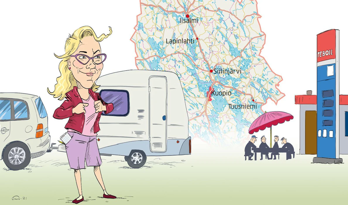 MT:n toimittaja ajoi Joensuusta länteen ja Kuopiosta pohjoiseen, ja pysähtyi matkalla Tuusniemen Teboililla.