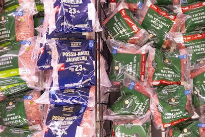Jauhelihaa Lidlin hyllyssä vuonna 2025. Kuvituskuva.