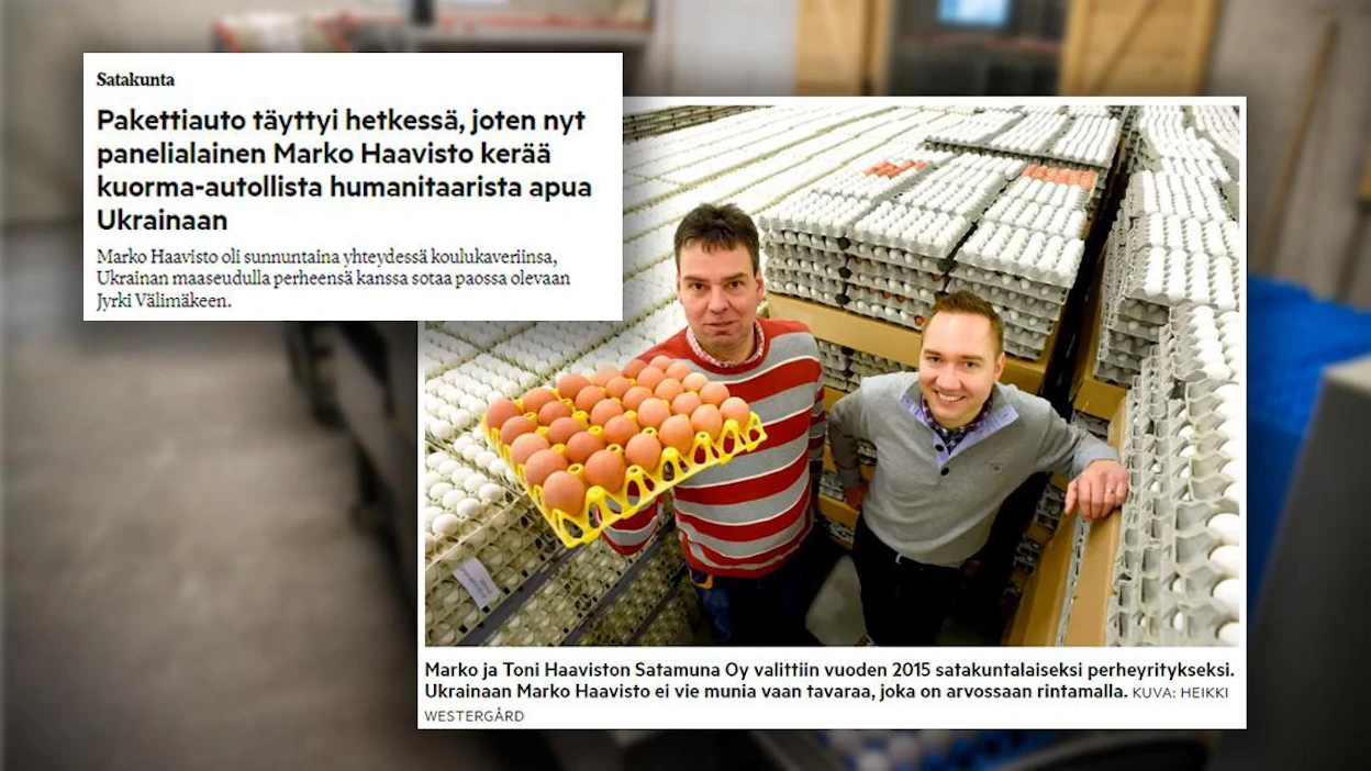 Marko Haaviston avustuskeräyksestä kertoi Satakunnan Kansa.