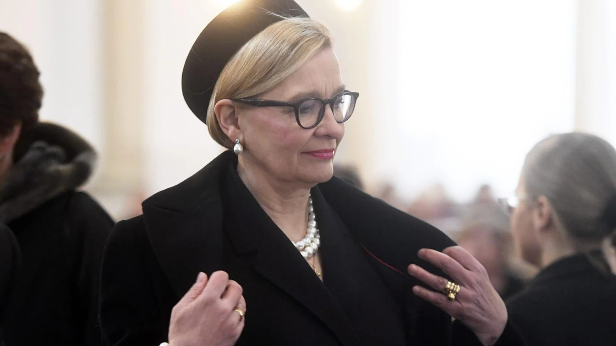 Paula Risikko oli paikalla eduskunnan vaalikauden päättäjäisissä. LEHTIKUVA / Vesa Moilanen