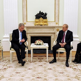 Niinistö kertoi keskustelleensa Putinin kanssa Moskovassa &quot;Helsingin hengestä&quot;. Lehtikuva/AFP