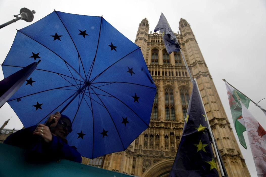 Britannian parlamentti kokoontuu tänään jatkamaan maan EU-eron käsittelyä. LEHTIKUVA/AFP