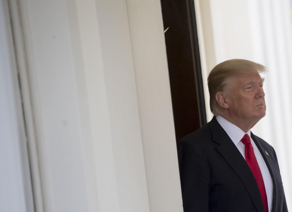 Presidentti Donald Trump uhkaili kampanjansa aikana sopimuksesta lähtemisellä. LEHTIKUVA/AFP