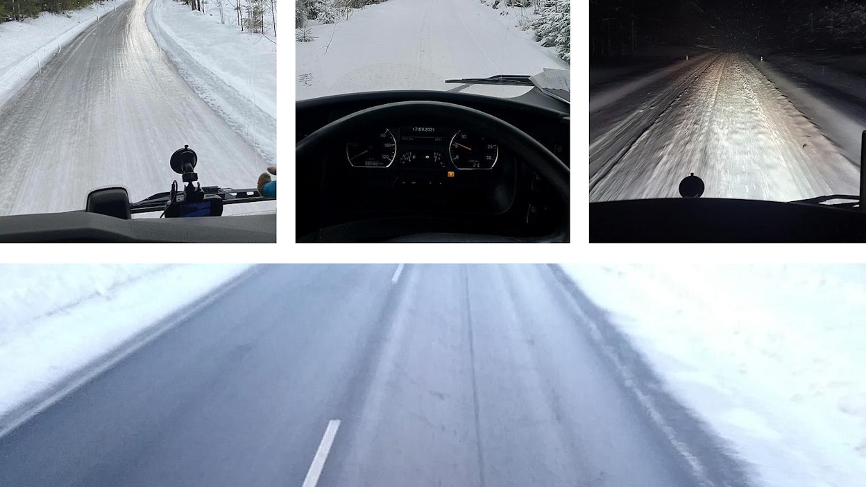 Tiestöllä otetut kuvat kertovat, missä olosuhteissa kuljetuksia ajetaan talvisin Suomessa.