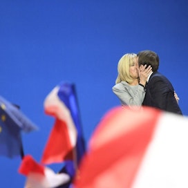 OP:n pääekonomistin mukaan Macronin päätyminen toiselle kierrokselle Le Penin kanssa oli markkinoiden odottama lopputulos. LEHTIKUVA/AFP
