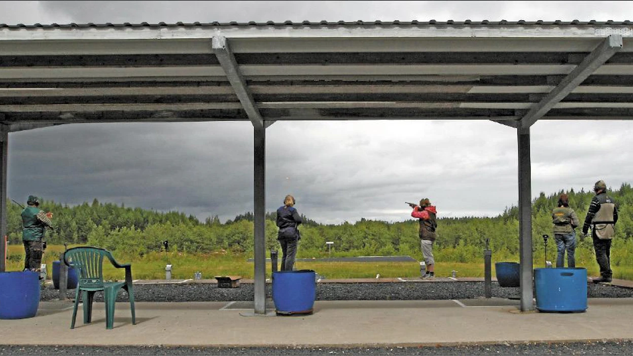 Hyvinkään ampumaurheilukeskuksen trap-rata on siisti ja ajanmukainen. Sami Karppinen
