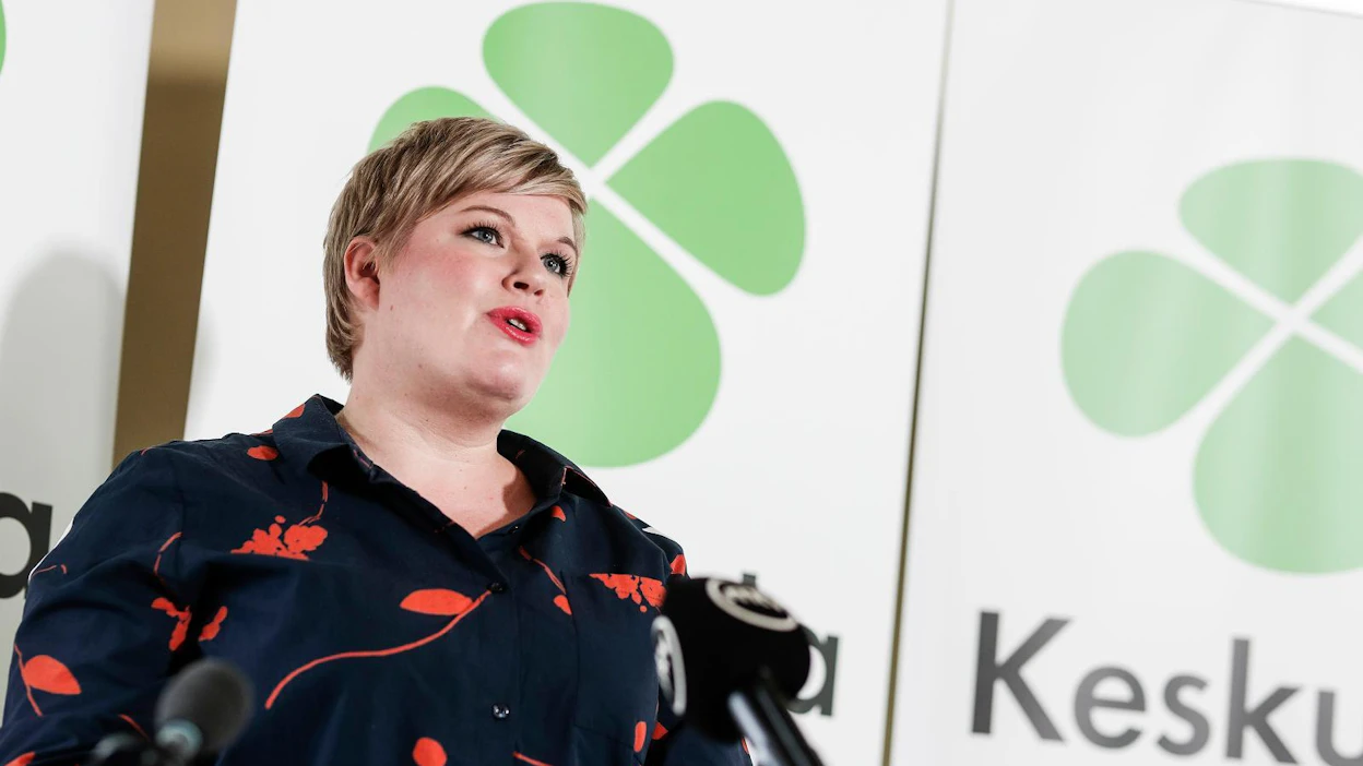 Keskustan puoluehallitus, eduskuntaryhmän työvaliokunta sekä ministeriryhmä kokoontuivat Himoksella Jämsässä. Kuvassa puheenjohtaja Annika Saarikko.