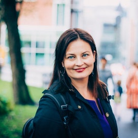 Kokoomuksen puoluesihteeri Kristiina Kokko on tyytyväinen ennakkoäänien tulokseen.