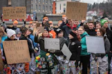 Ilmajoen agrologiopiskelijat järjestivät maanantaina mielenosoituksen Seinäjoella.