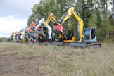 Kahdeksan kasitonnista — Vertailussa alle 10 t painavat telakaivukoneet. Mukana testissä: Bobcat E85, Cat 308E2 CR SB, ECM ES85 SB4, JCB 90Z-1, Komatsu PC80MR-5, Kubota KX080-4a, Takeuchi TB280FR ja Wacker Neuson EZ80.
