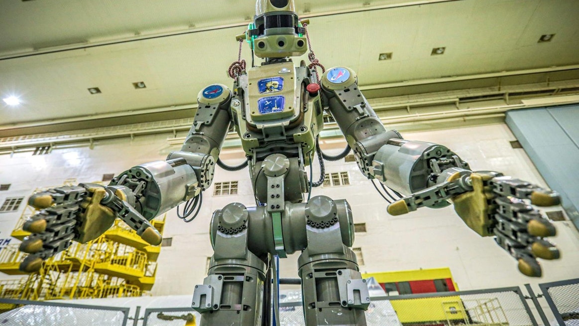 Venäjän ensimmäistä avaruuteen lähetettyä humanoidirobottia kuljettanut alus on telakoitunut onnistuneesti kansainväliselle avaruusasemalle ISS:lle, kertoo Venäjän avaruusjärjestö Roskosmos. Telakoitumista yritettiin jo viikonloppuna, mutta yritys epäonnistui. LEHTIKUVA/AFP